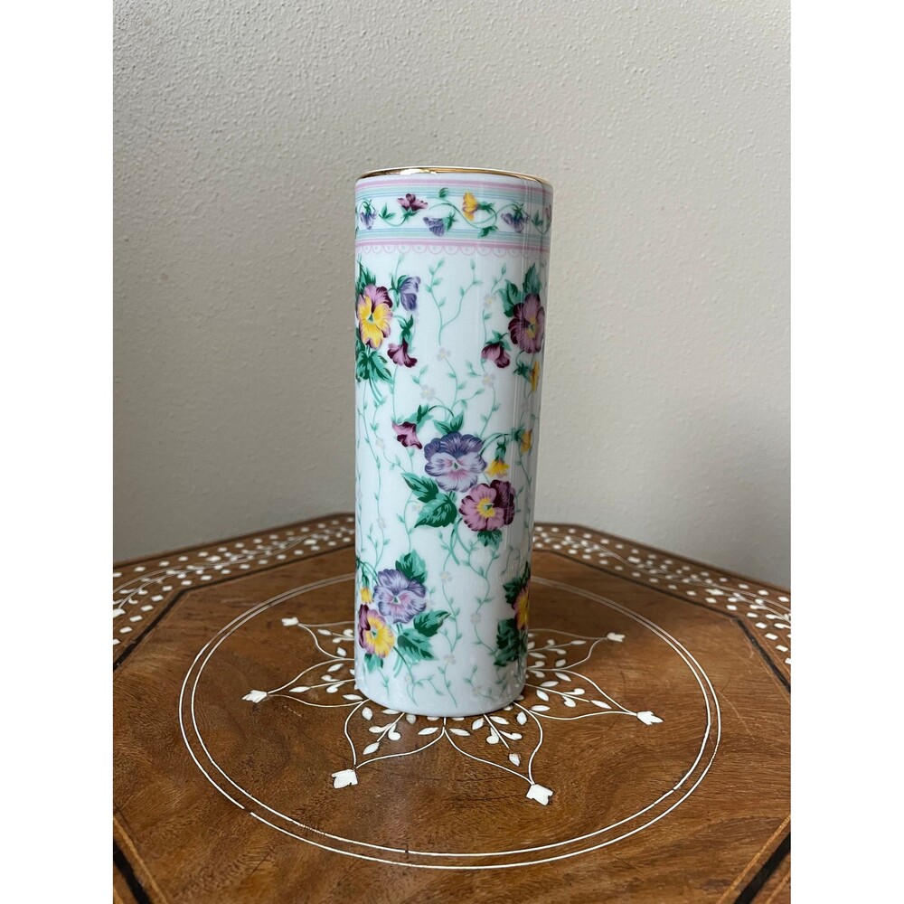 Vintage Otagiri Oval ‘Pansy’ Vase